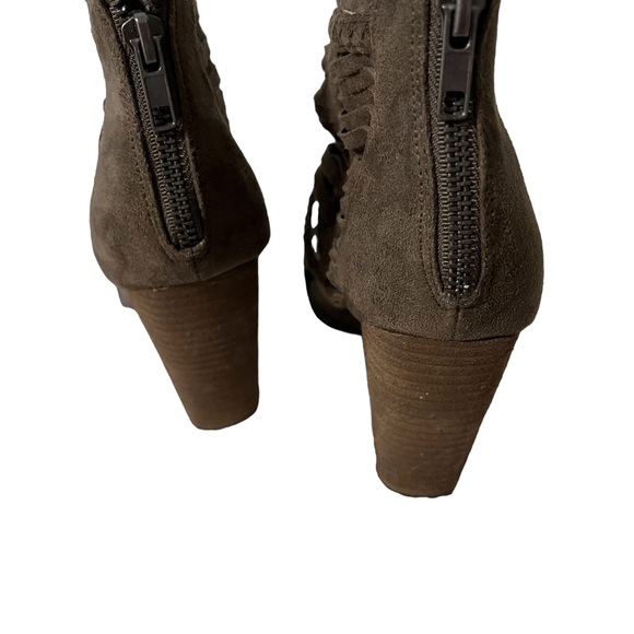 Not Rated taupe strappy tassel heel 8 - Picture 6 of 7